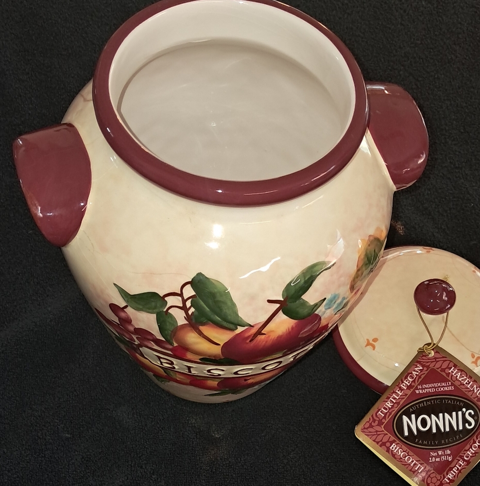 NONNI'S BISCOTTI VINTAGE COOKIE JAR